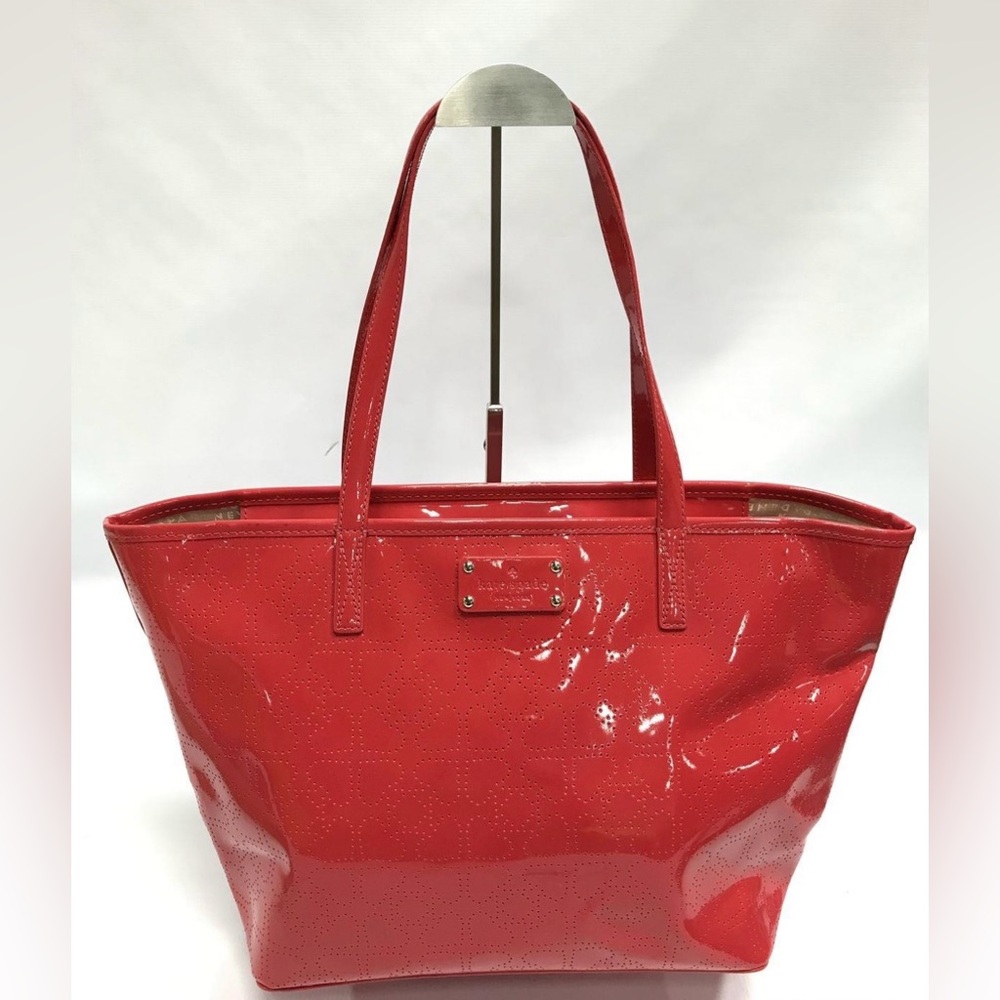 Kate Spade Patent Leather Red Heart Tote, BRAND NEW